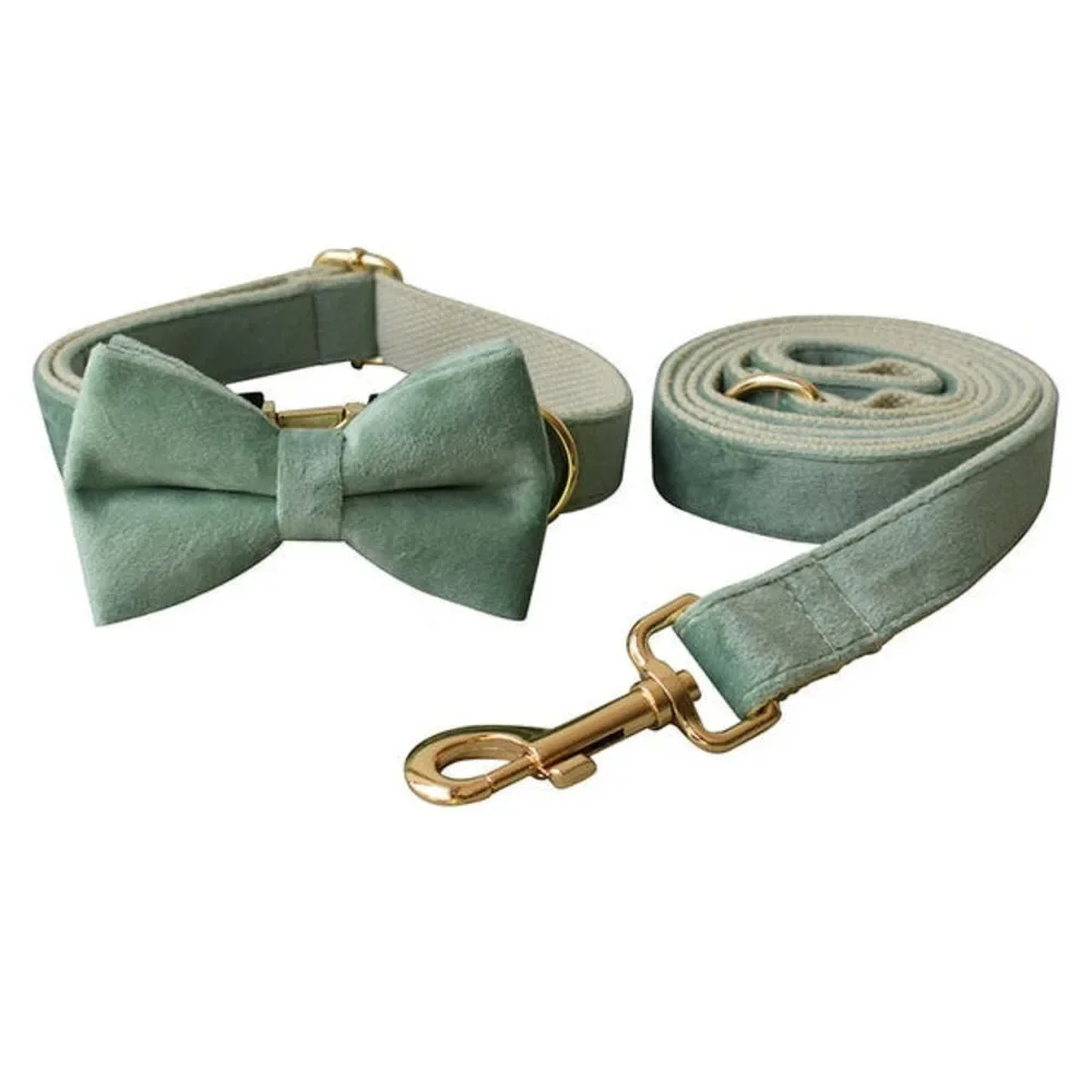 The Luxury Dog/Cat Set with Leash, Bow Tie, and Leash
